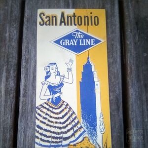 Dan Antonio Travel Brochure 1960s Vintage Gray Line Texas Mid Century